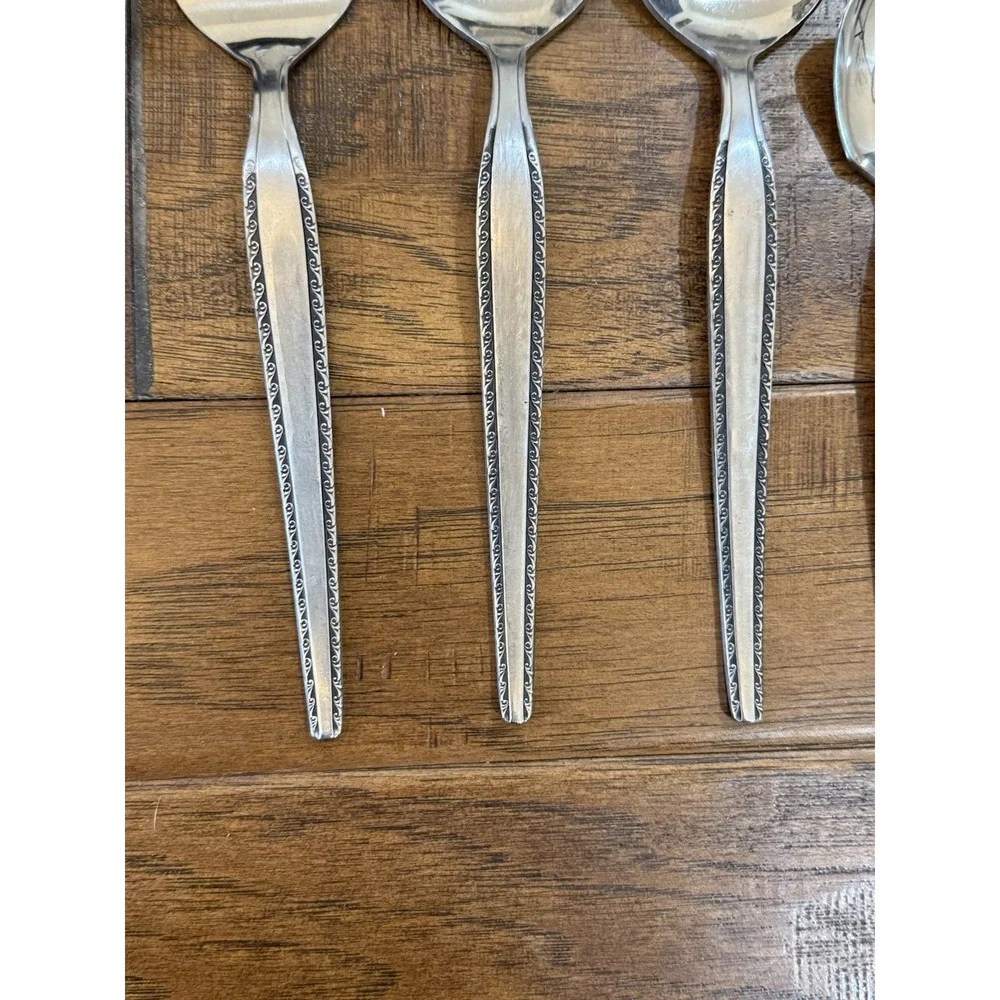 5 LOT‎ Vintage National Stainless Flatware Granada Serving Set Japan Ladel Spoon